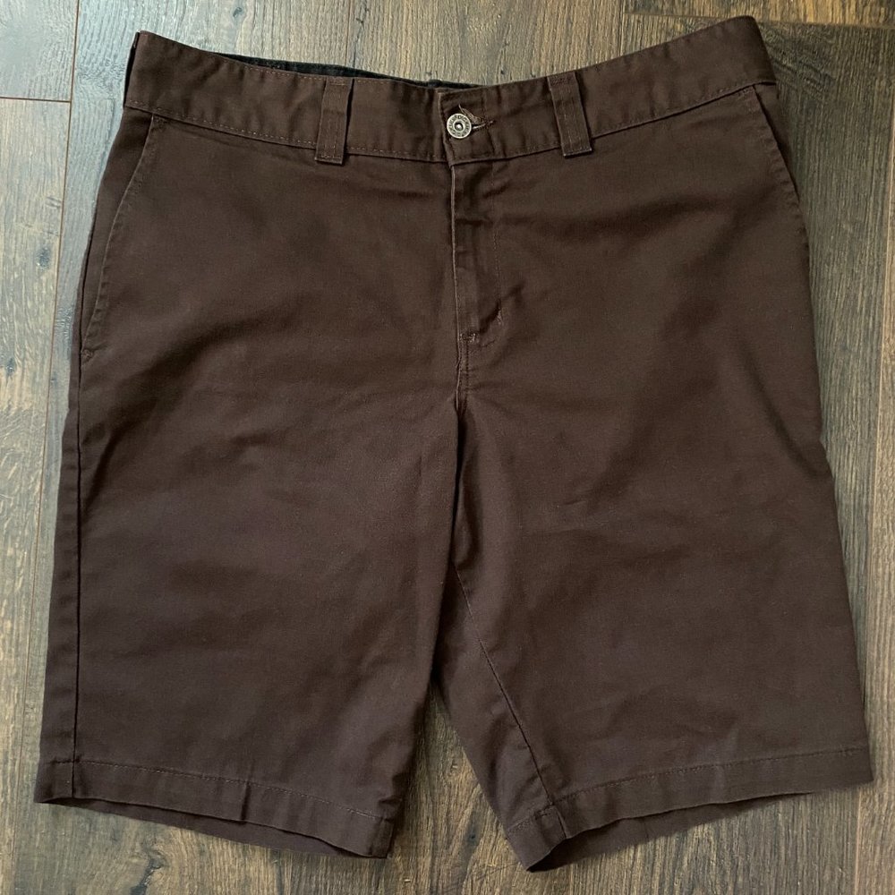 Dickies '67 11" Slim Twill Work Shorts Brown 34"